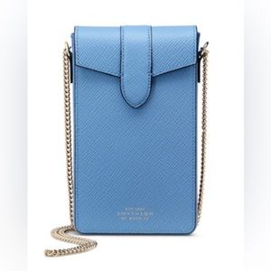 Smythson Phone Case Nile Blue - Brand New in Box